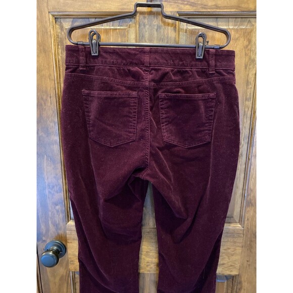 Chaps Corduroy Women’s Pants Stretch Waist Size 12 Dark Burgundy EUC Slacks - Picture 5 of 12